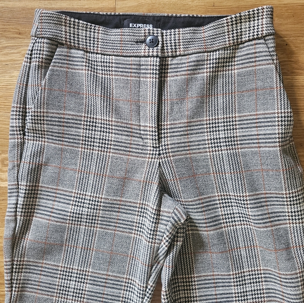Express Plaid Ankle Pants